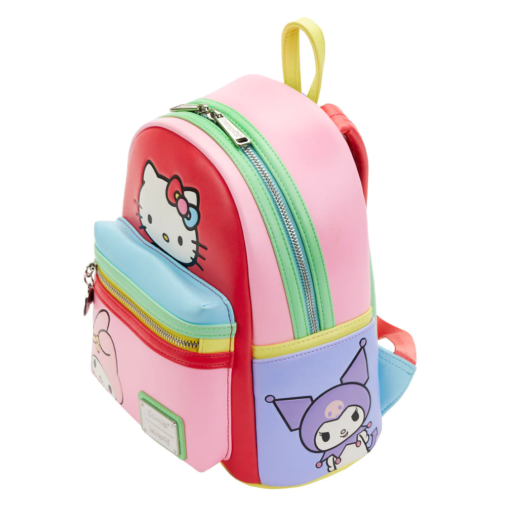 Loungefly Hello Kitty and Friends Color Block Mini Backpack