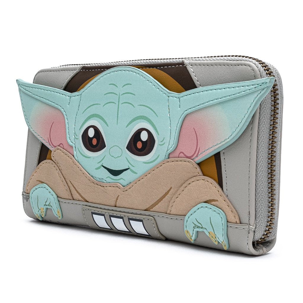 Loungefly Star Wars Mandalorian Baby Yoda in Cradle Zip Around Wallet