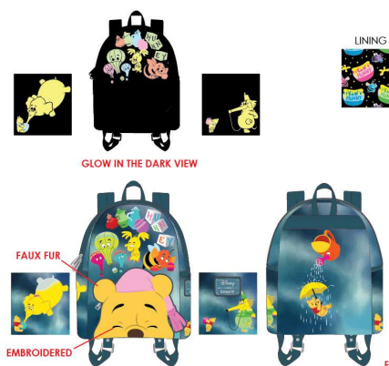 Loungefly Winnie The Pooh: and Friends Rainy Day Mini Backpack
