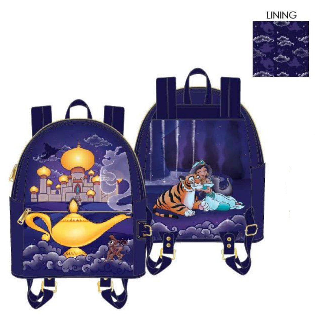disney aladdin mini backpack Loungefly 30th Anniversary Kawaii Gifts of Jasmine Loungefly Disney Aladdin Agrabah Mini
