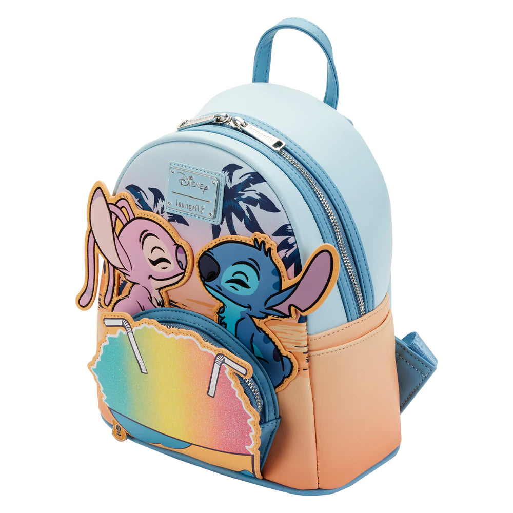 Loungefly Lilo & Stitch Angel and Stitch Snow Cone Date Mini Backpack