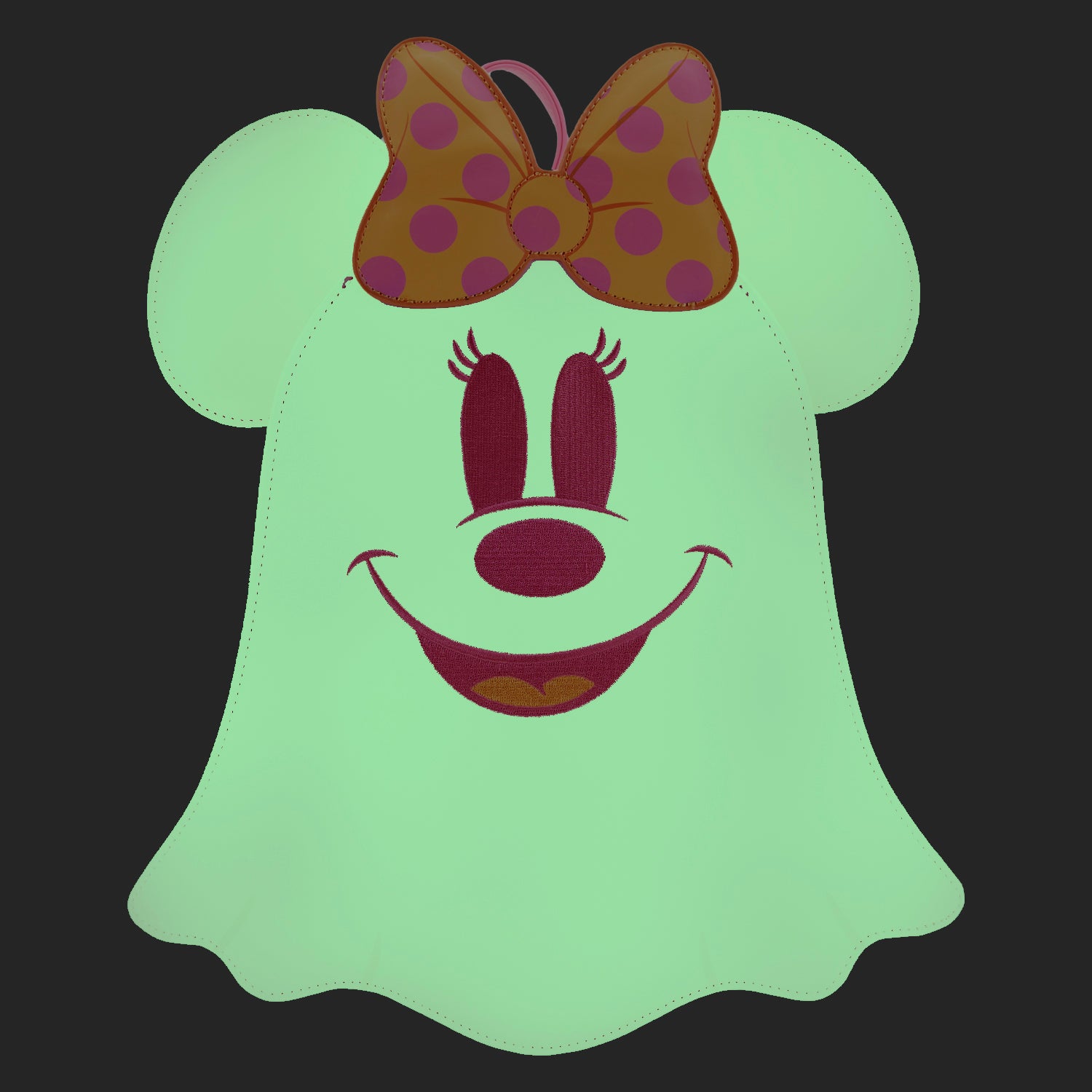 Loungefly Disney Pastel Ghost Minnie Glow in the Dark Minnie Backpack