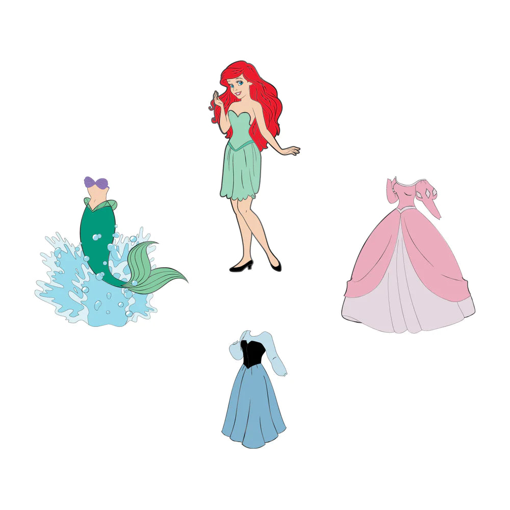 Loungefly The Little Mermaid Paper Doll Pin Set