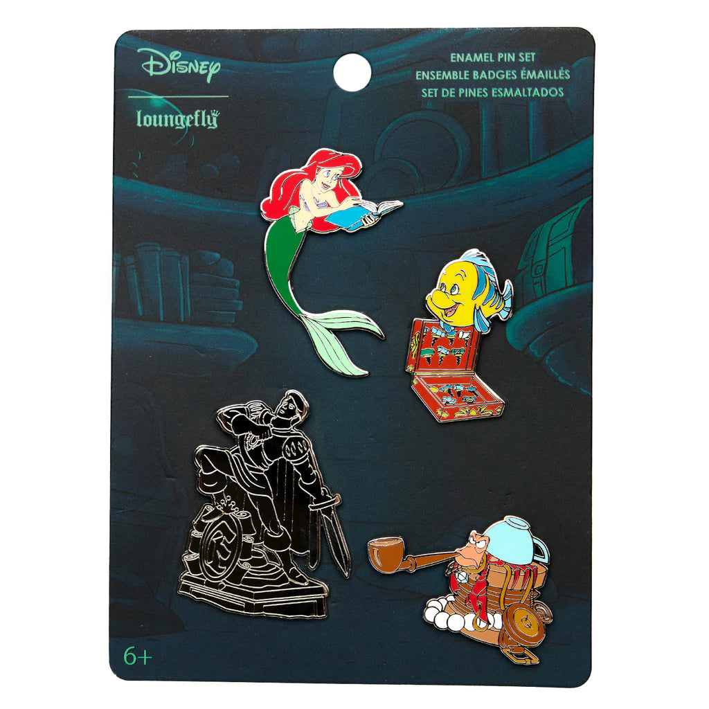 Loungefly The Little Mermaid Cave 4pc Pin Set