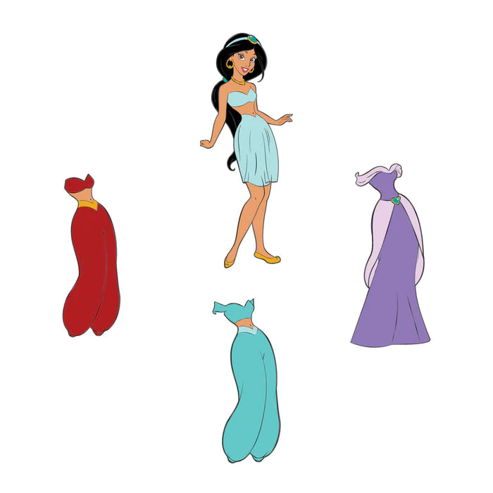 Loungefly Disney Jasmine Paper Doll Magnetic Pin Set