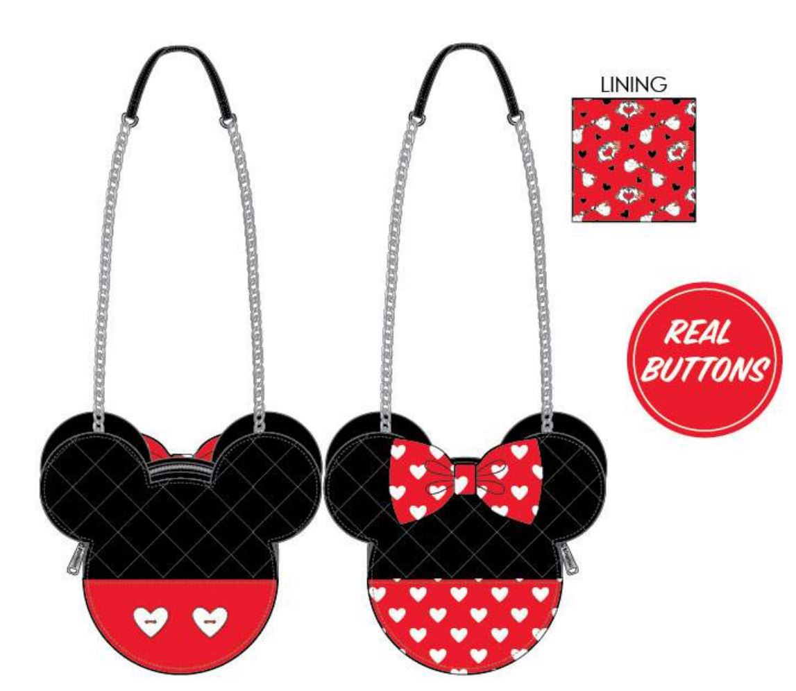 Disney Triple Compartment Crossbody Bag Mickey & Minnie's Flirty Flora –  Avenue 550