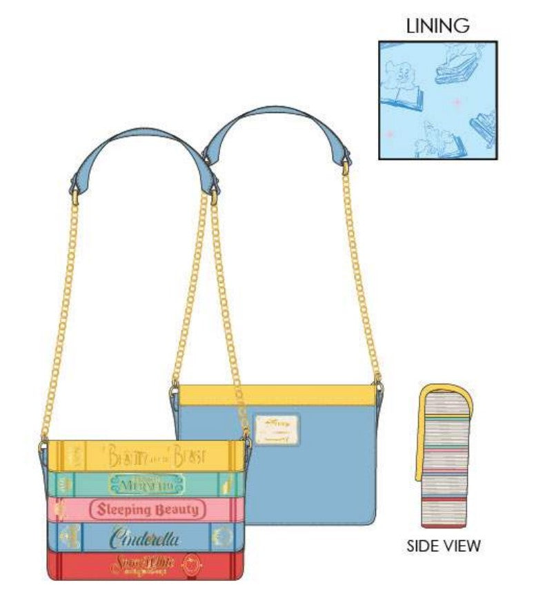 Loungefly Disney Princess Books Classics Crossbody Bag - Happily