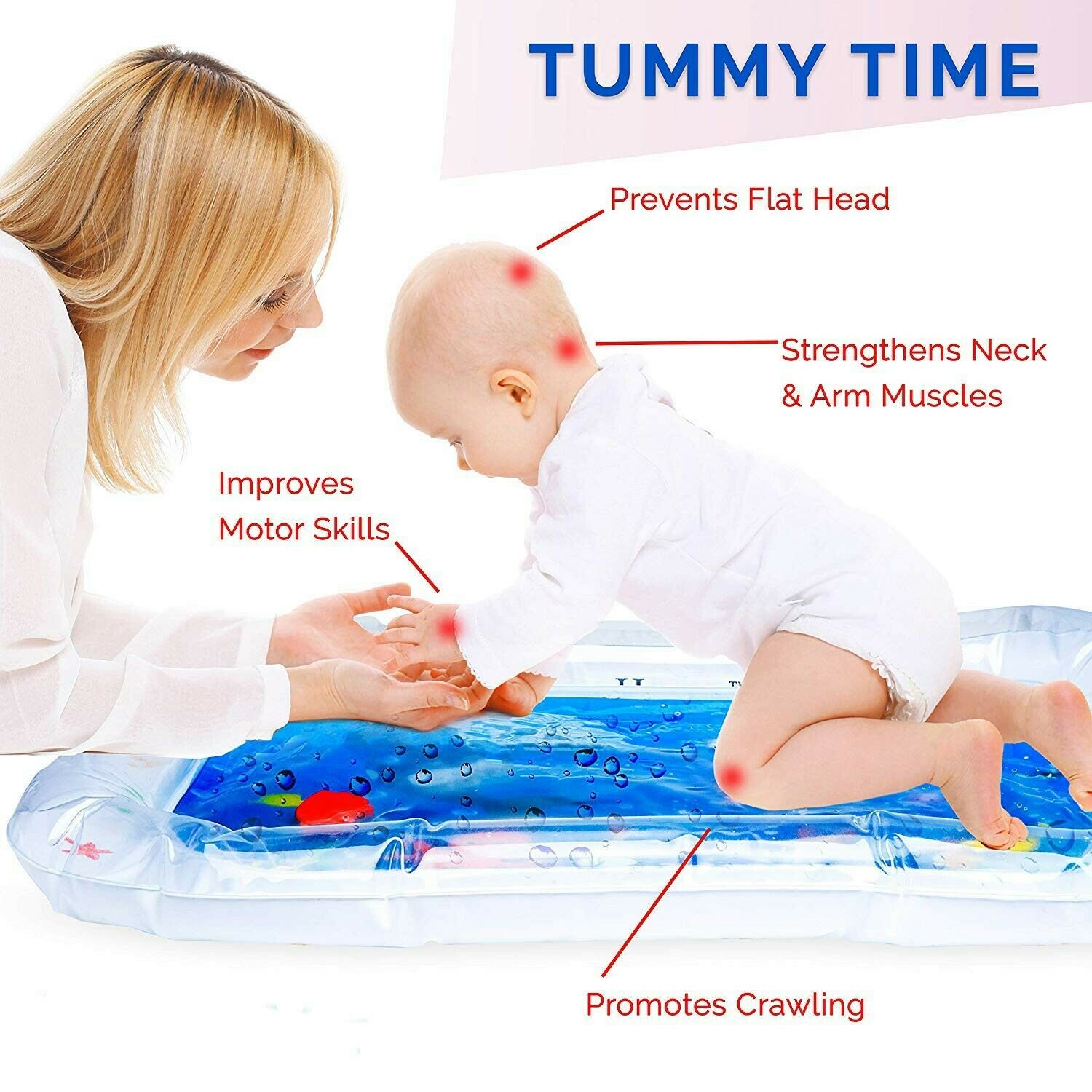 Baby Water Play Mat Large Inflatable Infants Toddlers Kid Perfect water  Playmat